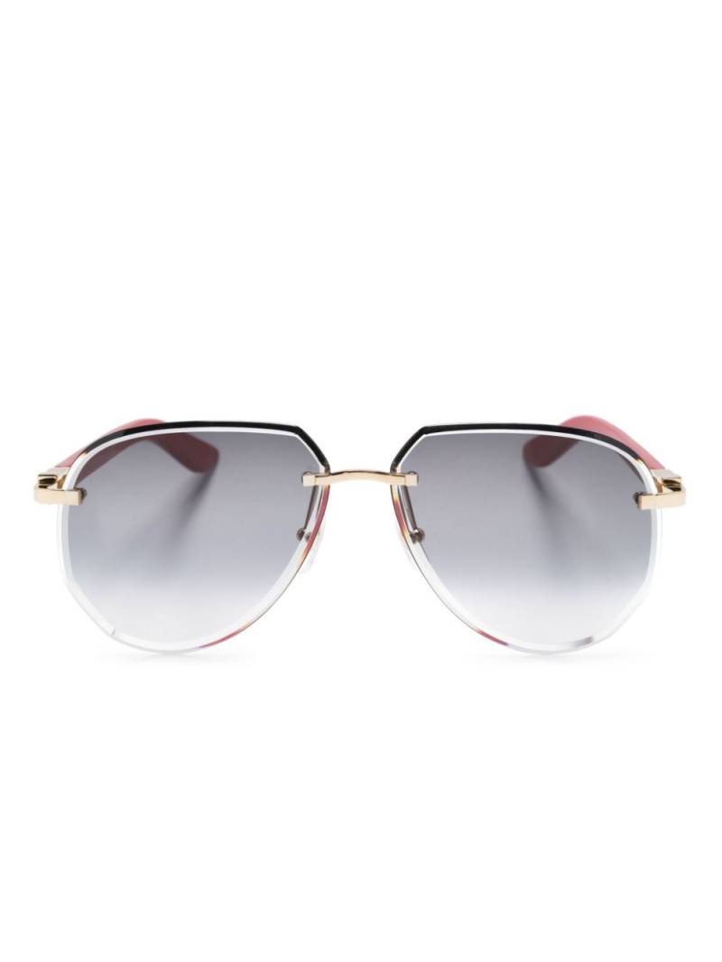 Cartier Eyewear C Decor pilot-frame sunglasses - Red von Cartier Eyewear