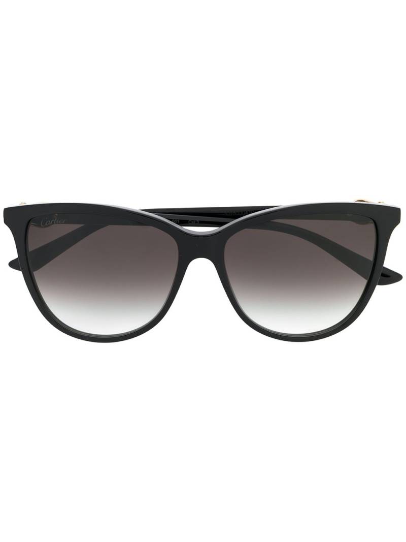 Cartier Eyewear C Décor round sunglasses - Black von Cartier Eyewear