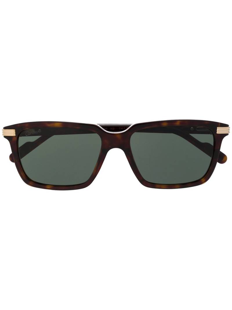 Cartier Eyewear C de Cartier rectangular-frame sunglasses - Brown von Cartier Eyewear