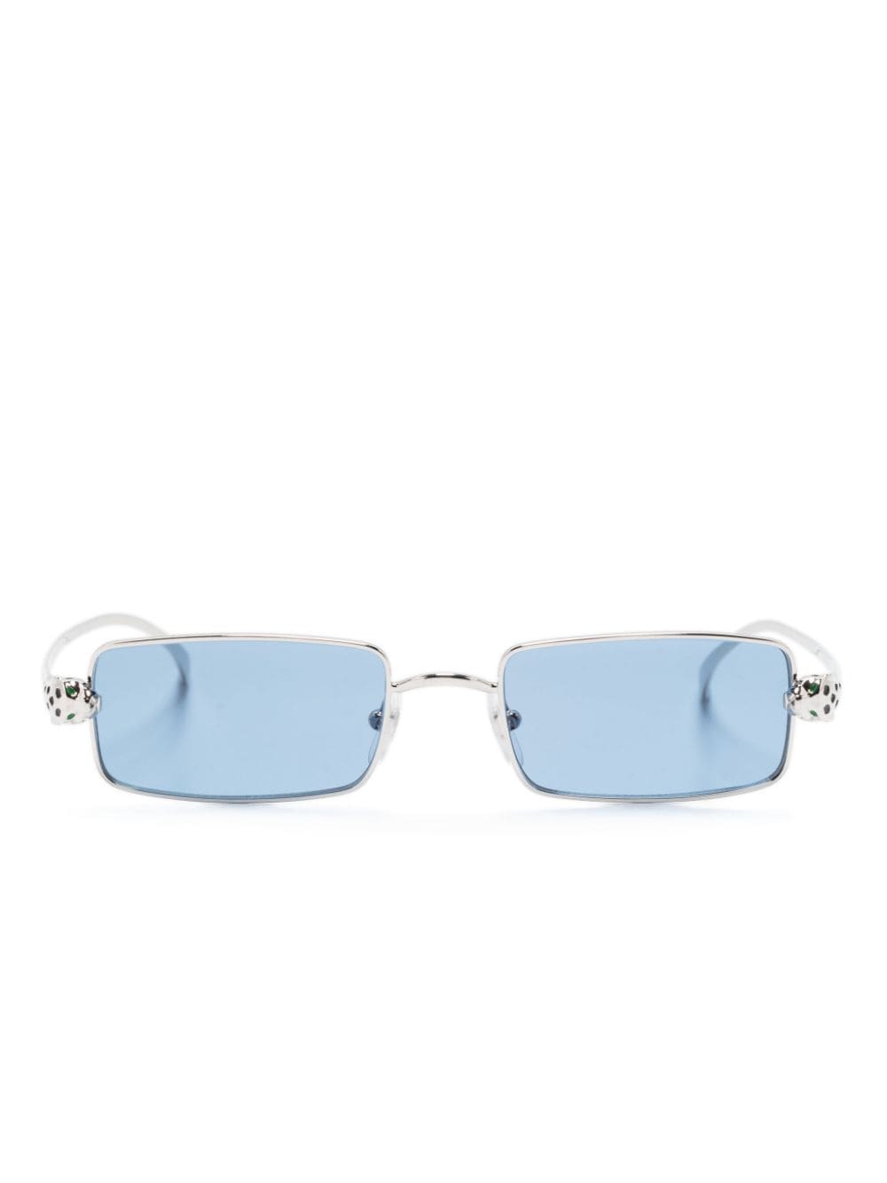 Cartier Eyewear Panthère de Cartier rectangle-frame sunglasses - Silver von Cartier Eyewear