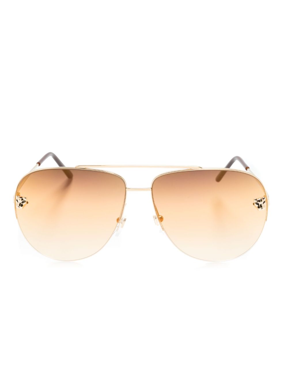 Cartier Eyewear Panthère pilot-frame sunglasses - Gold von Cartier Eyewear