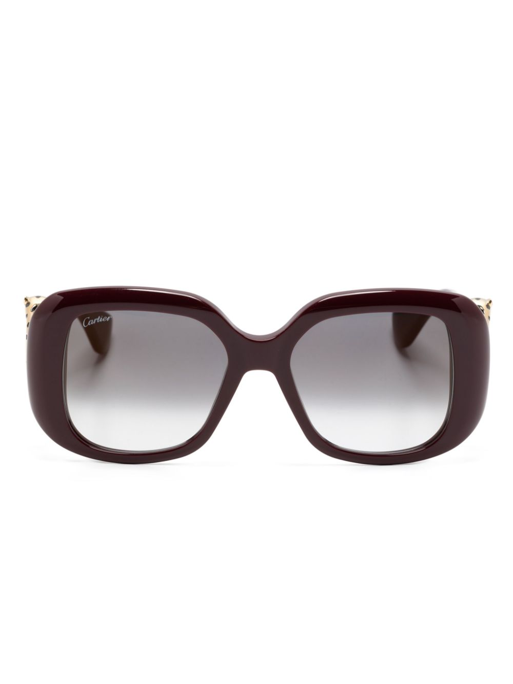 Cartier Eyewear Panthère square-frame sunglasses - Red von Cartier Eyewear