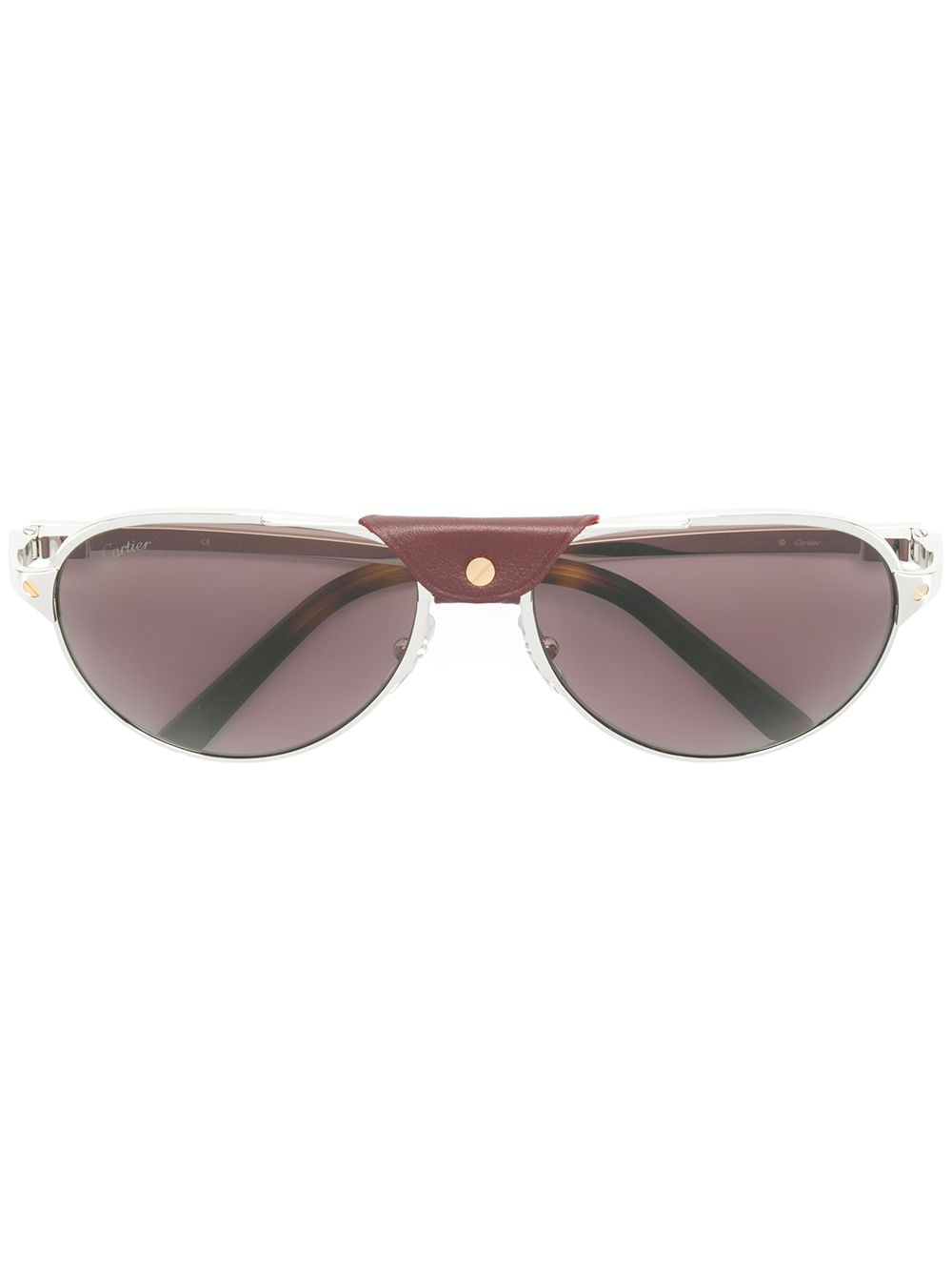 Cartier Eyewear Santos de Cartier aviator-frame sunglasses - Metallic von Cartier Eyewear