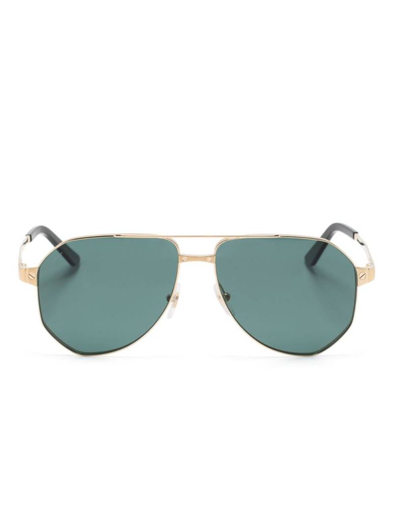 Cartier Eyewear Santos pilot-frame sunglasses - Gold von Cartier Eyewear