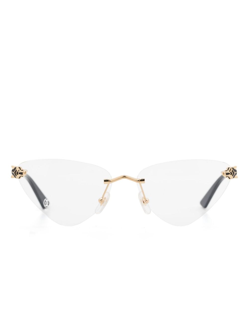 Cartier Eyewear cat eye-frame metallic glasses - Gold von Cartier Eyewear