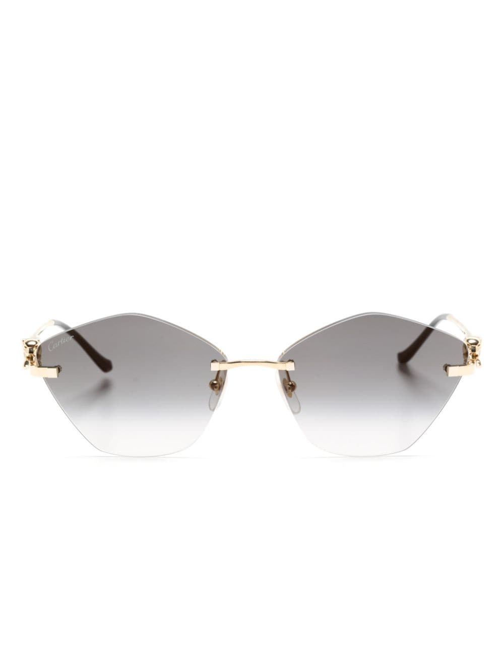 Cartier Eyewear geometric-frame sunglasses - Gold von Cartier Eyewear