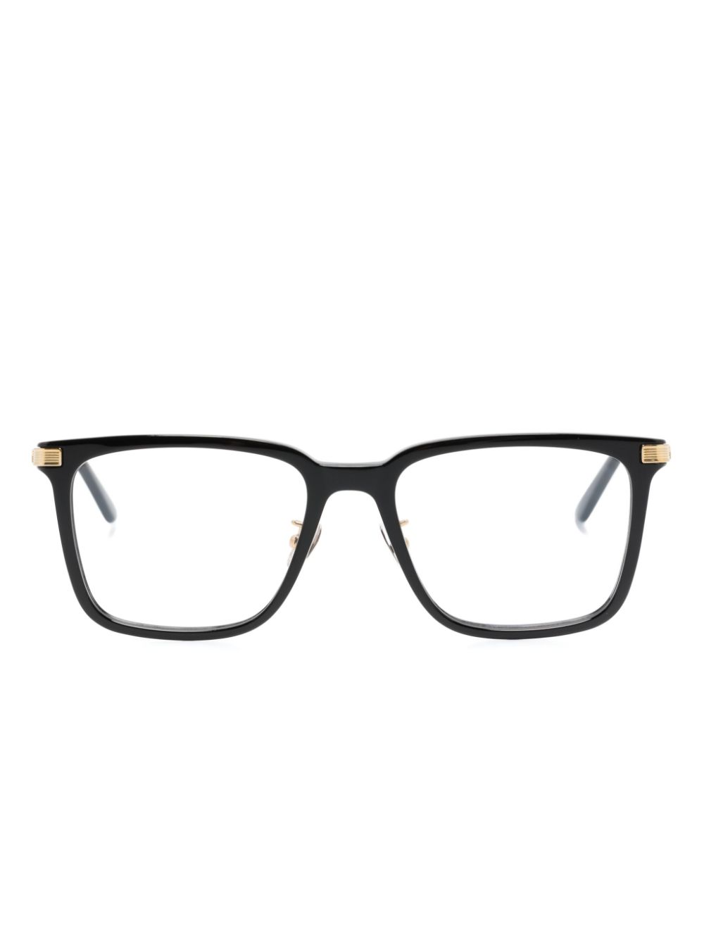 Cartier Eyewear logo-engraved square-frame glasses - Black von Cartier Eyewear