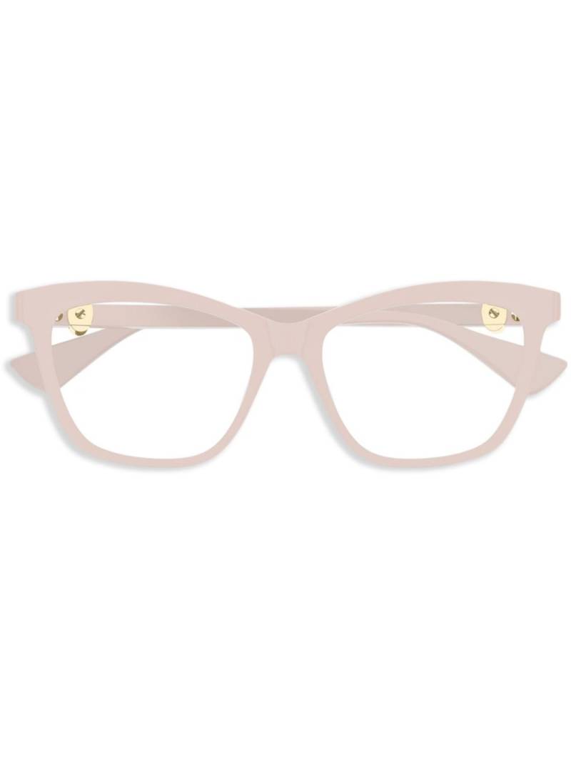 Cartier Eyewear logo-plaque glasses - Pink von Cartier Eyewear