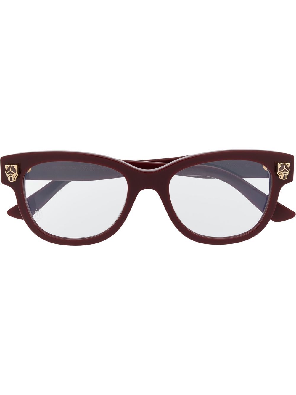 Cartier Eyewear logo-print glasses - Red von Cartier Eyewear