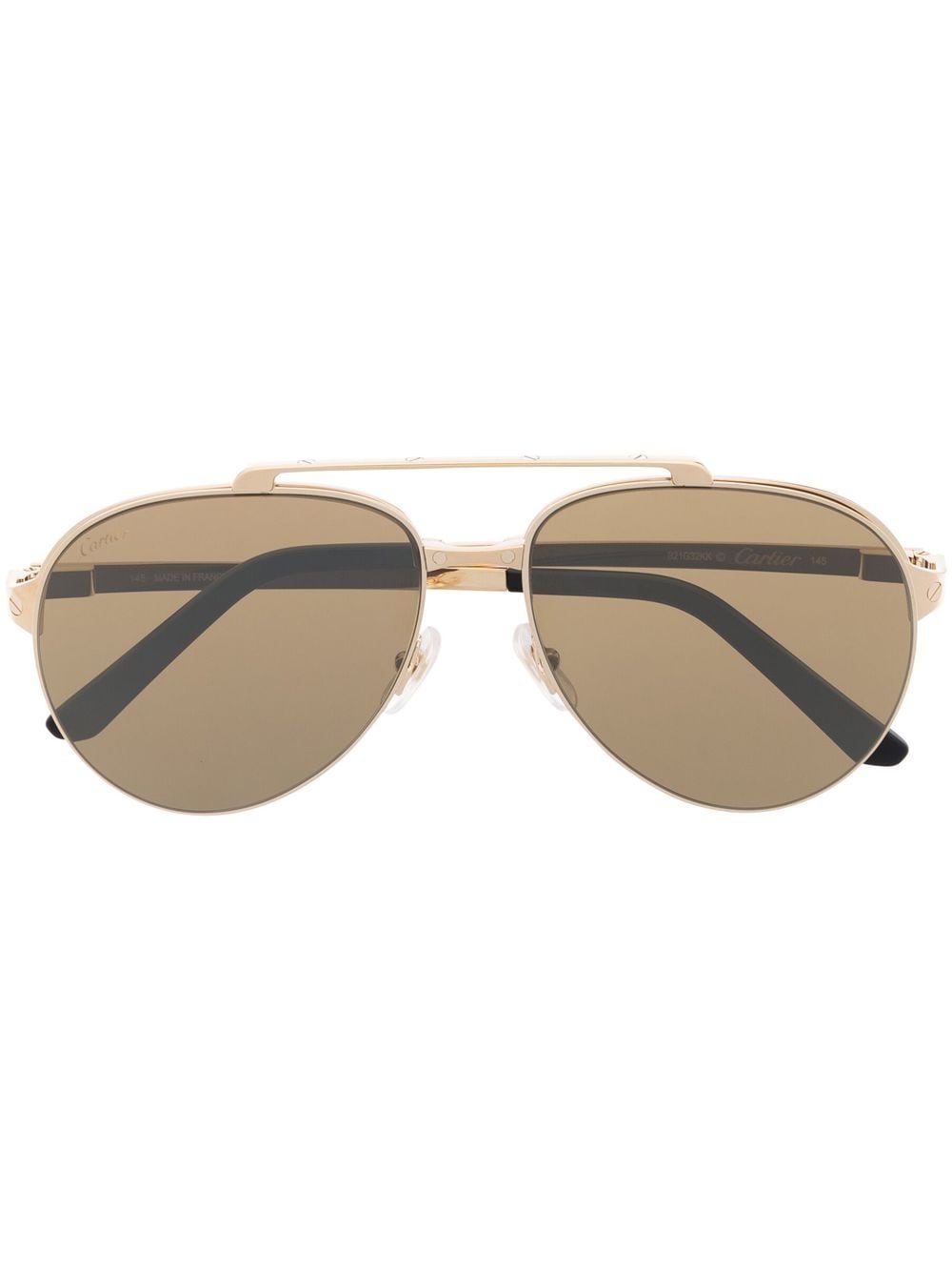 Cartier Eyewear metallic pilot-frame sunglasses - Gold von Cartier Eyewear