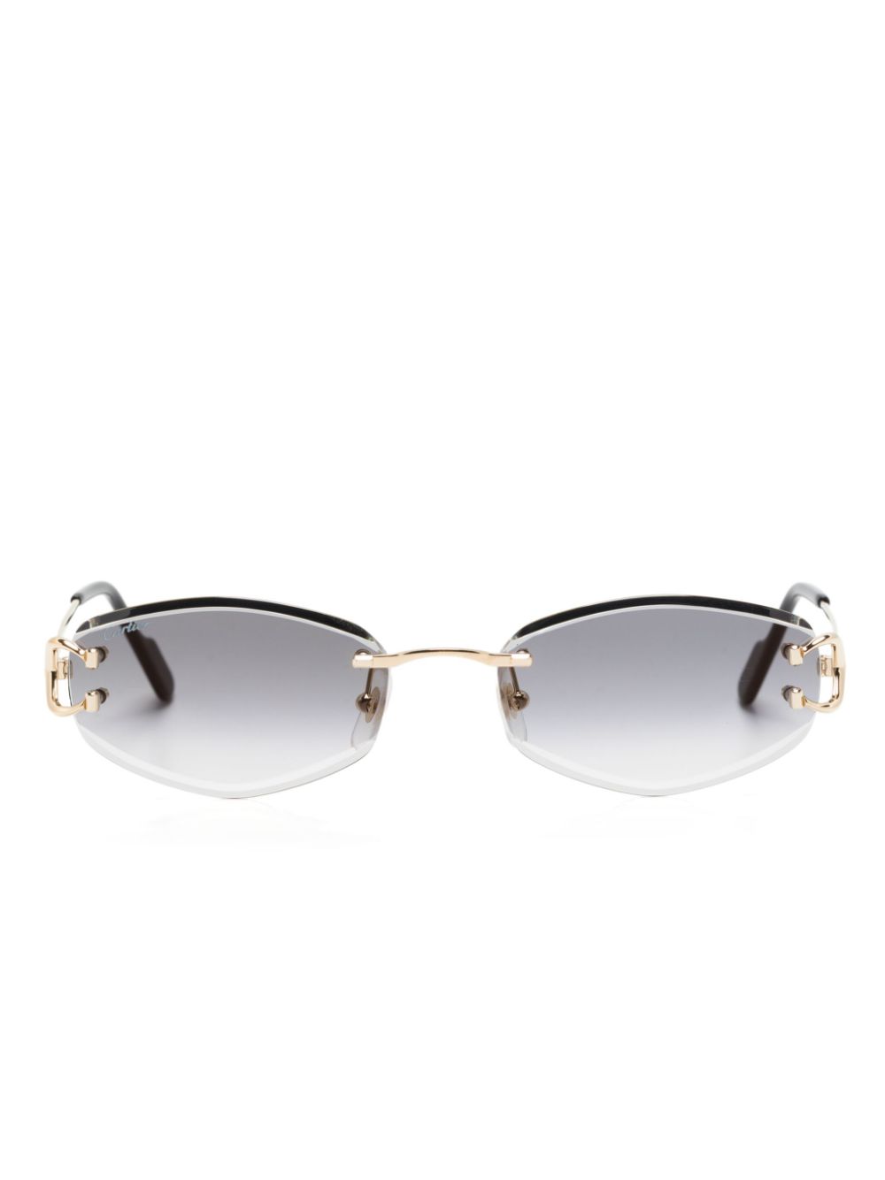 Cartier Eyewear oval-frame sunglasses - Gold von Cartier Eyewear