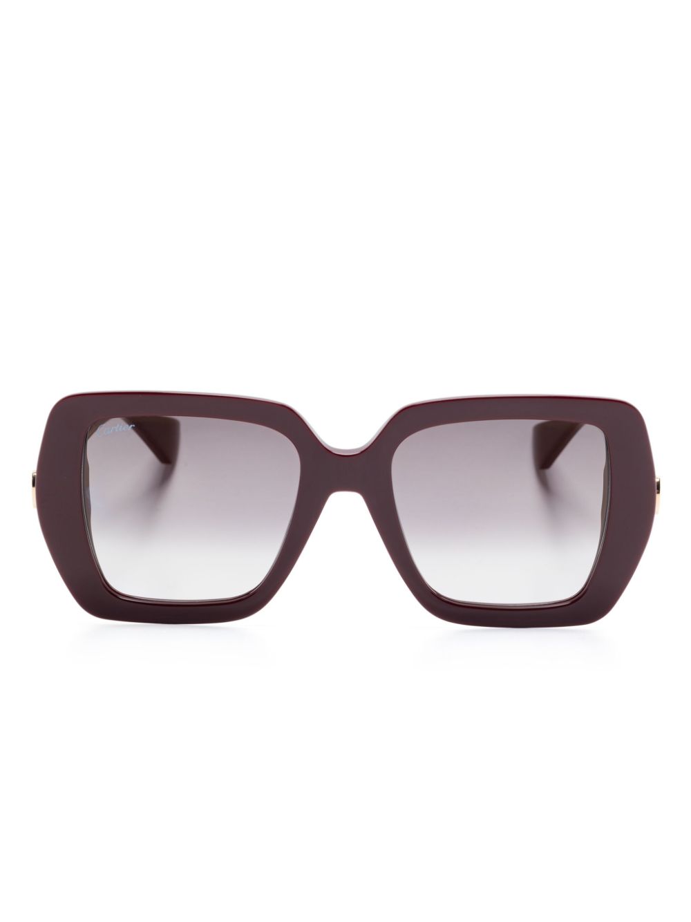 Cartier Eyewear oversize-frame sunglasses - Red von Cartier Eyewear