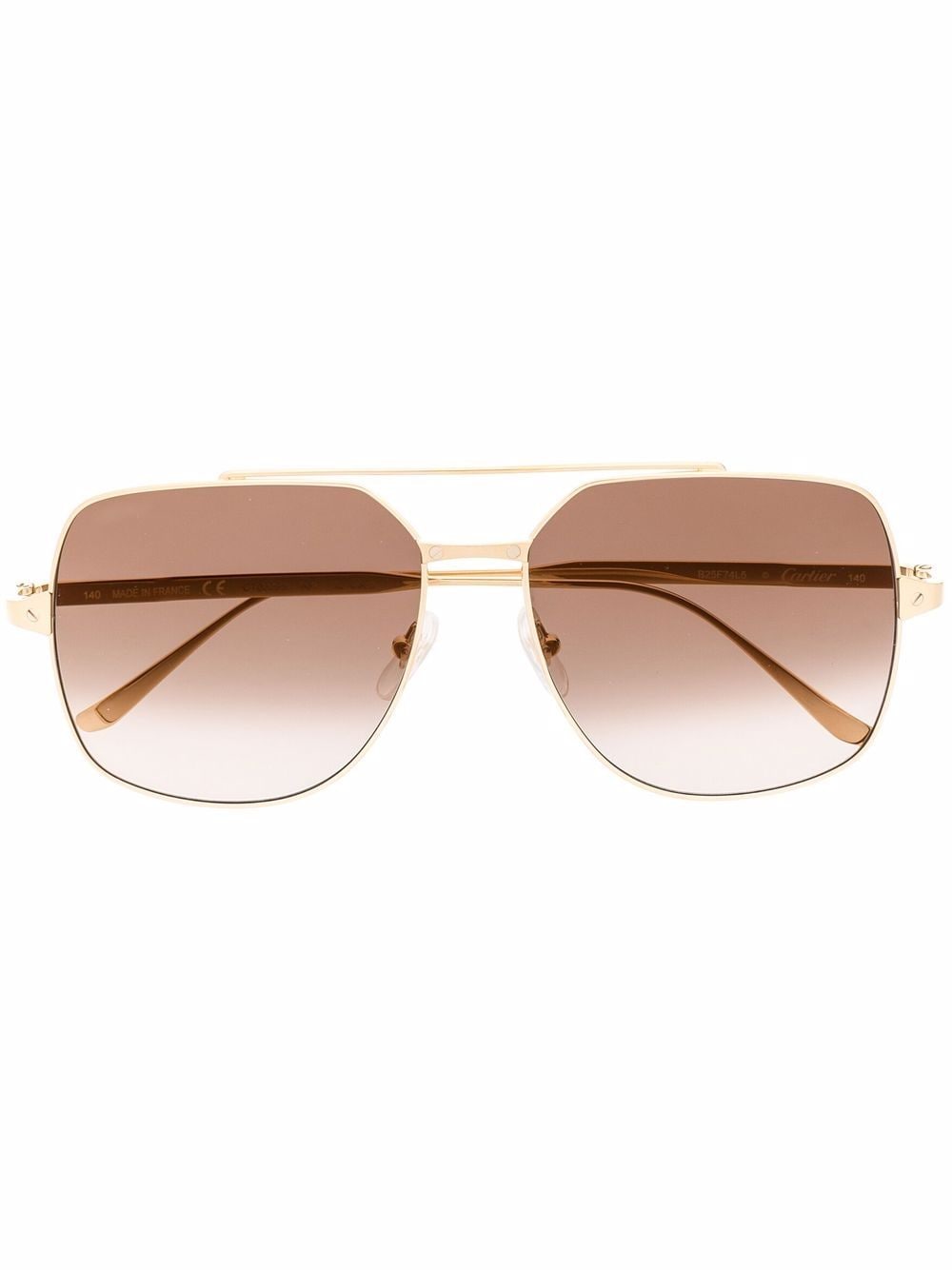 Cartier Eyewear pilot-frame gradient-lense sunglasses - Gold von Cartier Eyewear