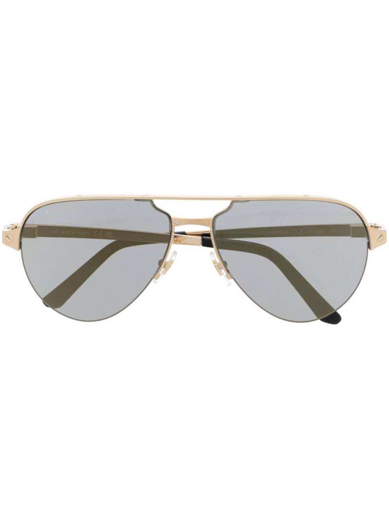 Cartier Eyewear pilot-frame tinted-lenses sunglasses - Gold von Cartier Eyewear