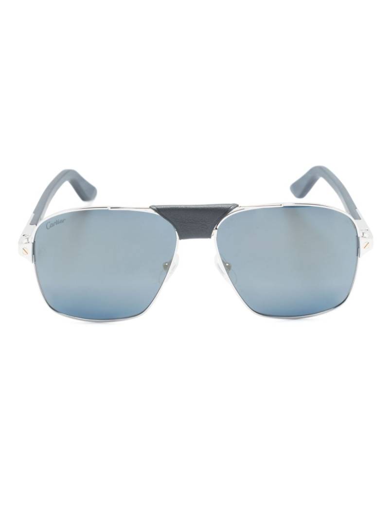 Cartier Eyewear pilot-frame sunglasses - Silver von Cartier Eyewear