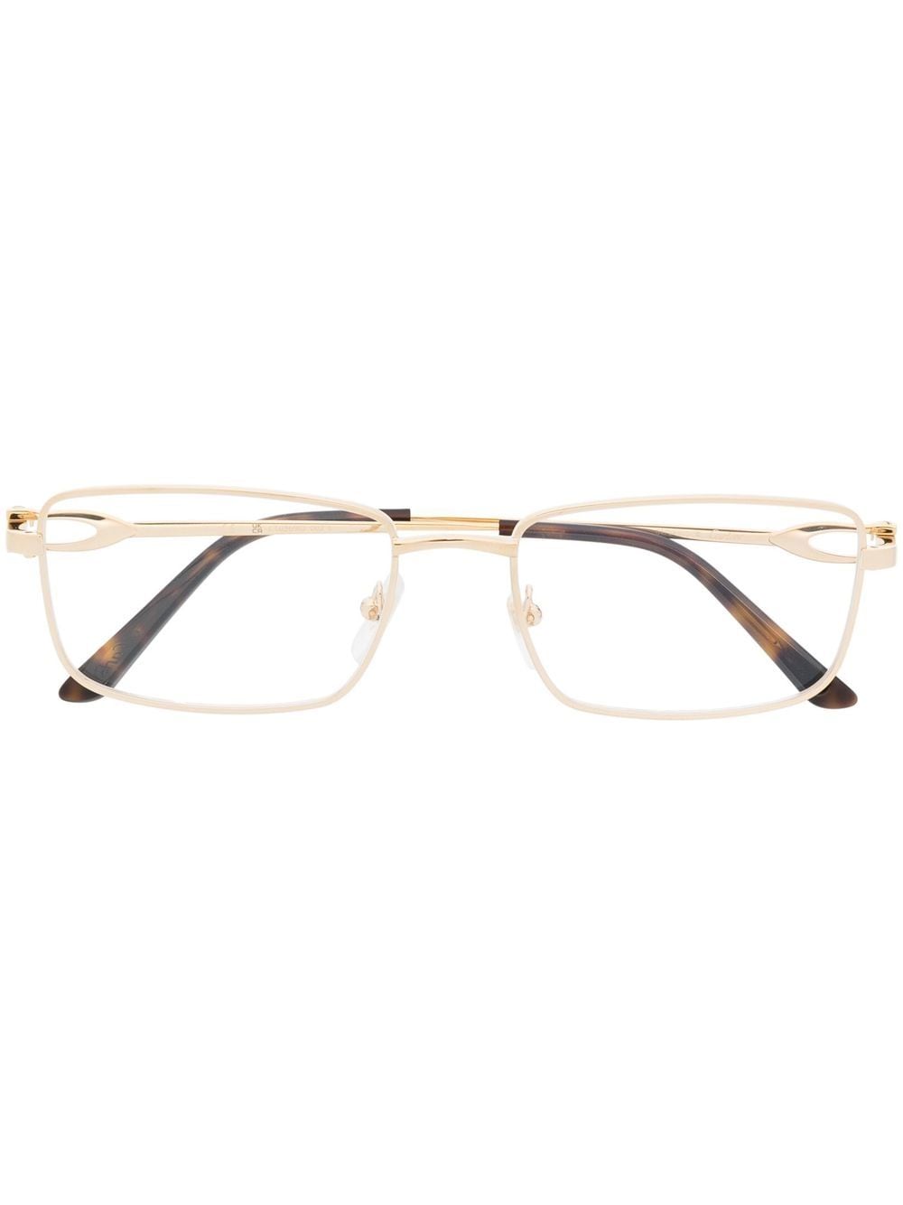 Cartier Eyewear rectangle-frame glasses - Brown von Cartier Eyewear