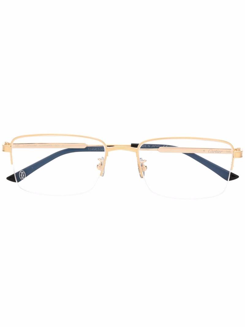 Cartier Eyewear rectangle-frame glasses - Gold von Cartier Eyewear