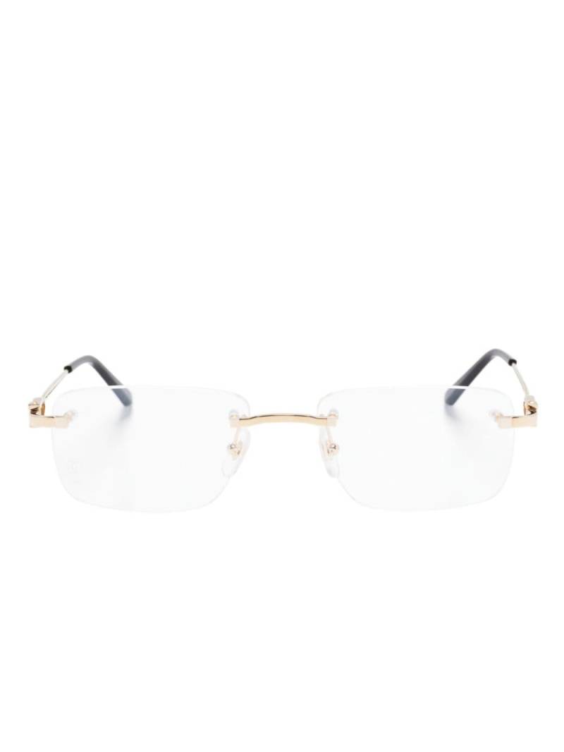 Cartier Eyewear rectangle-frame glasses - Gold von Cartier Eyewear