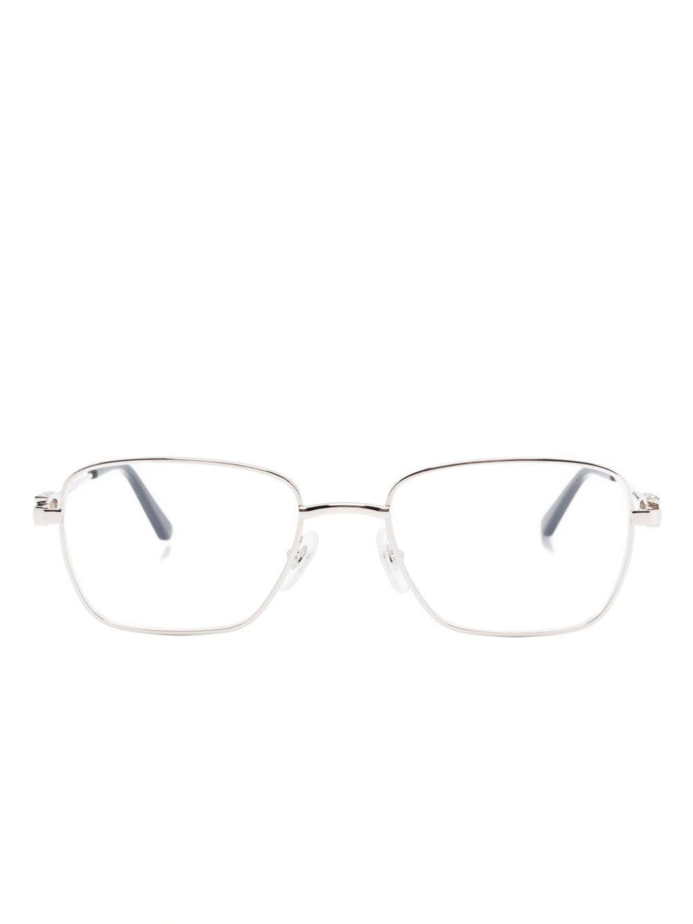 Cartier Eyewear rectangle-frame glasses - Silver von Cartier Eyewear