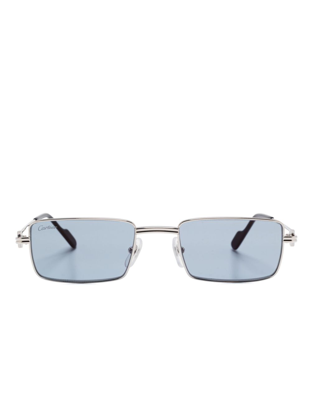 Cartier Eyewear rectangle-frame sunglasses - Silver von Cartier Eyewear