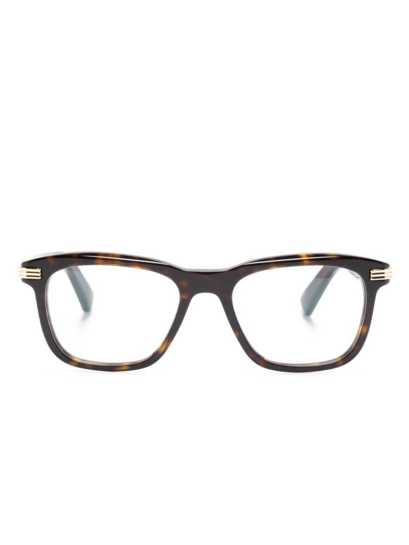 Cartier Eyewear rectangle-frame tortoiseshell glasses - Brown von Cartier Eyewear