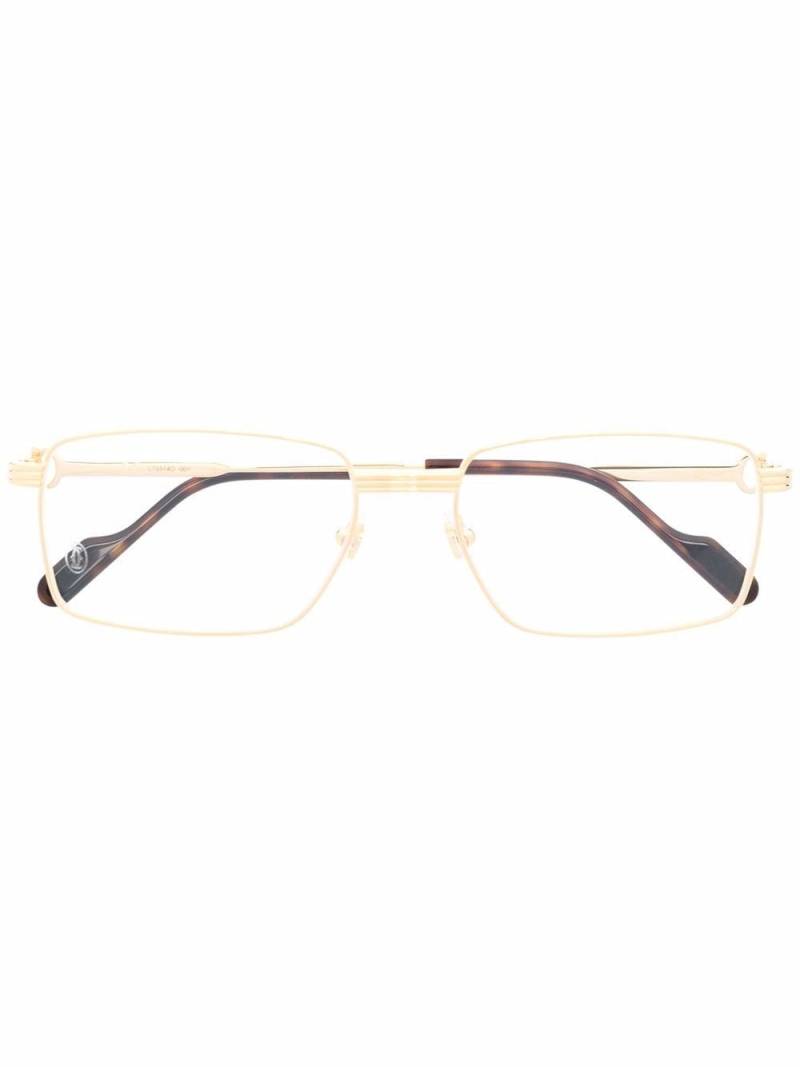 Cartier Eyewear rectangular-frame sunglasses - Gold von Cartier Eyewear