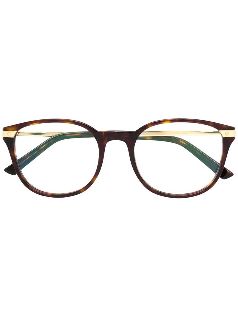 Cartier Eyewear round frame glasses - Brown von Cartier Eyewear