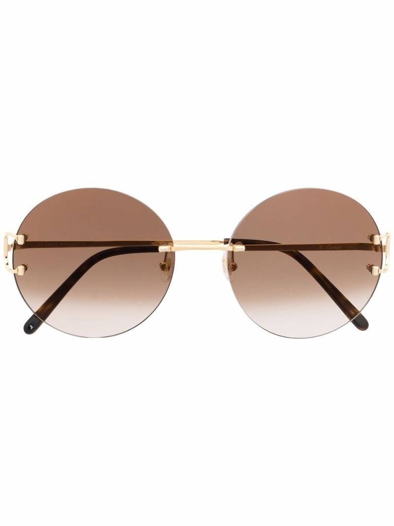 Cartier Eyewear round-frame metal sunglasses - Gold von Cartier Eyewear