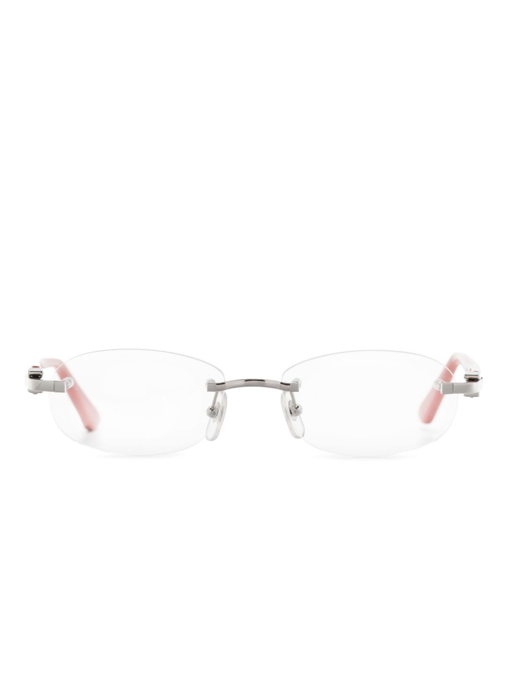 Cartier Eyewear round-frame metallic glasses - Pink von Cartier Eyewear