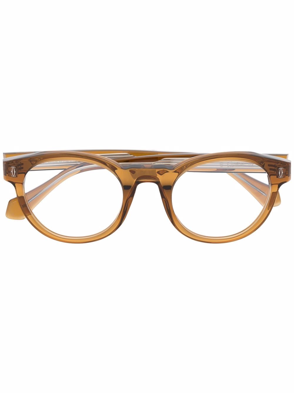 Cartier Eyewear round-frame optical glasses - Yellow von Cartier Eyewear