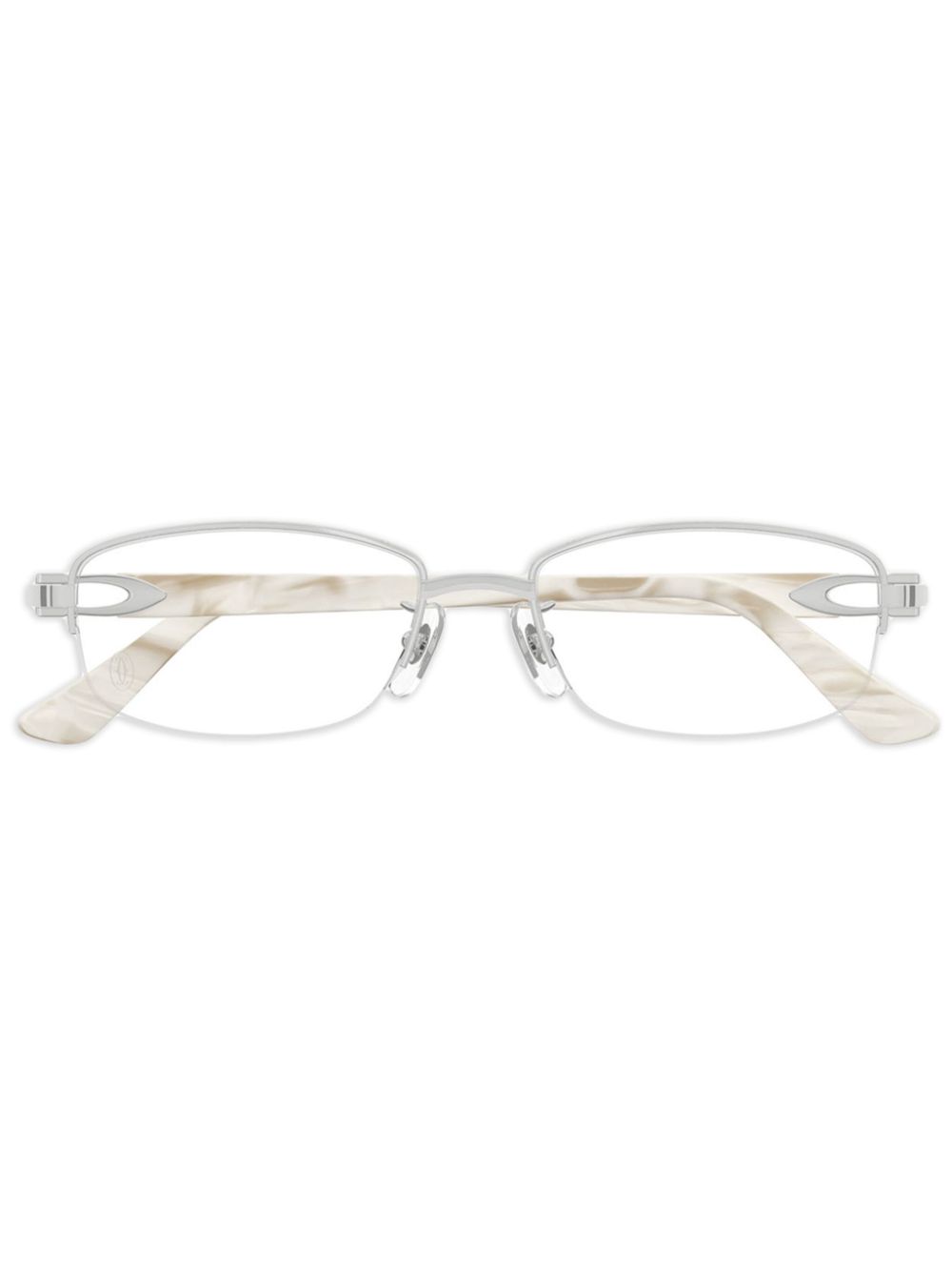 Cartier Eyewear square-frame glasses - Silver von Cartier Eyewear