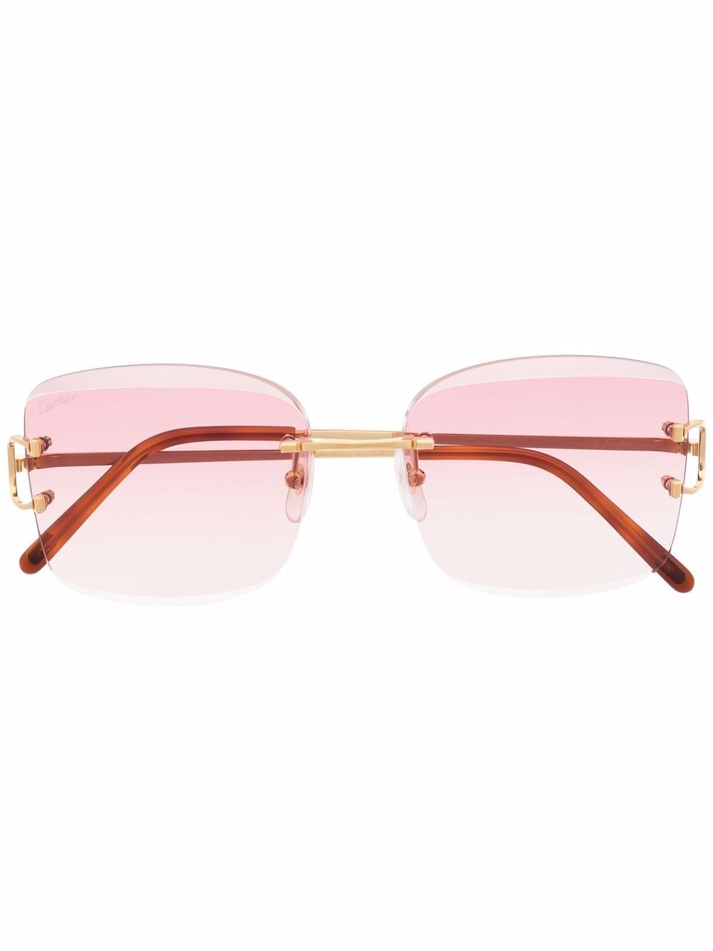 Cartier Eyewear square-frame gradient sunglasses - Gold von Cartier Eyewear