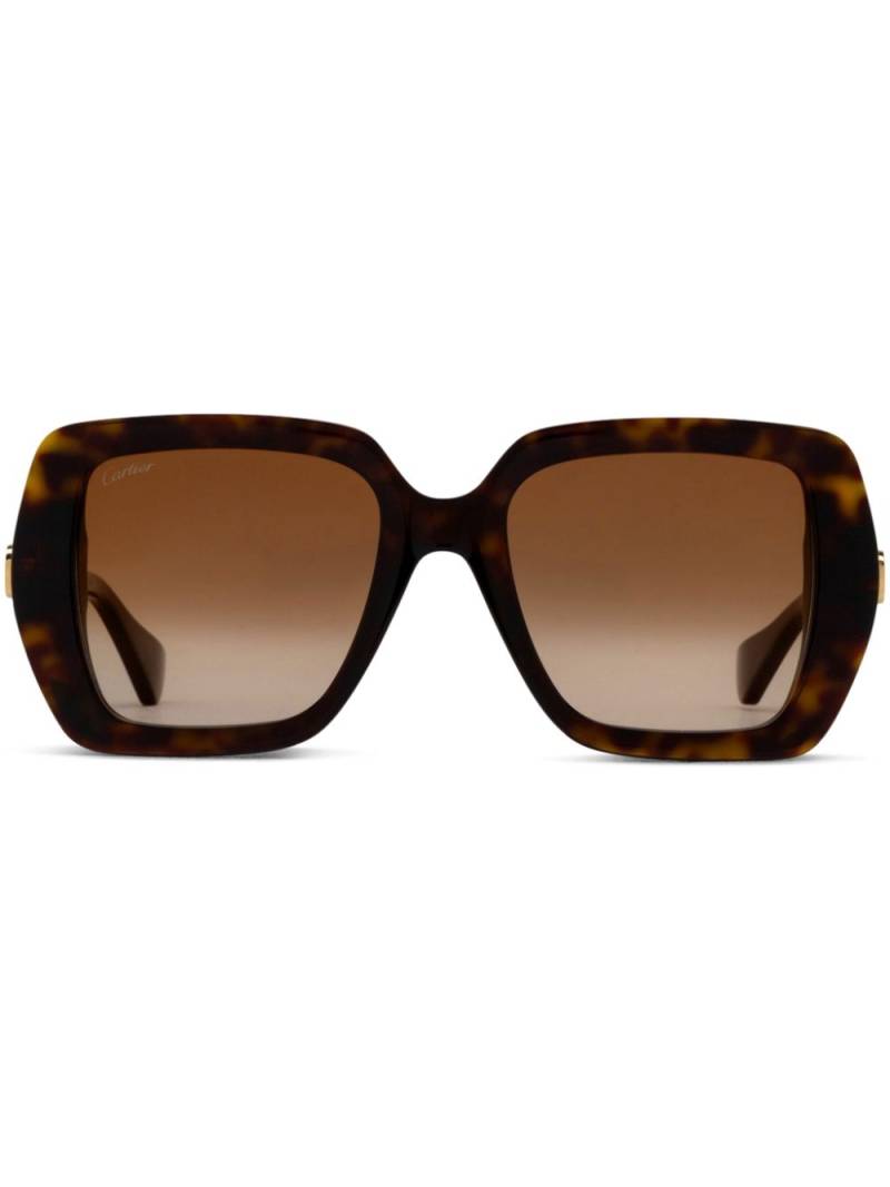 Cartier Eyewear square frame sunglasses - Brown von Cartier Eyewear