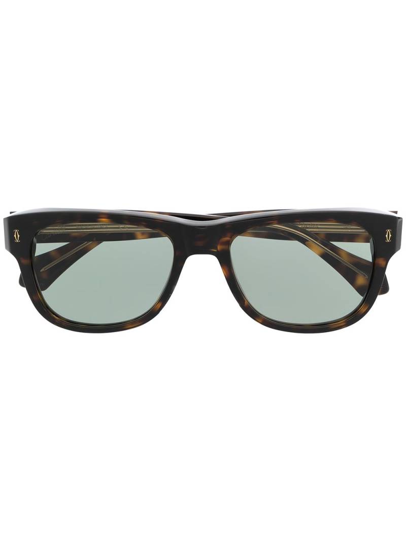 Cartier Eyewear square-frame tortoiseshell-effect sunglasses - Brown von Cartier Eyewear