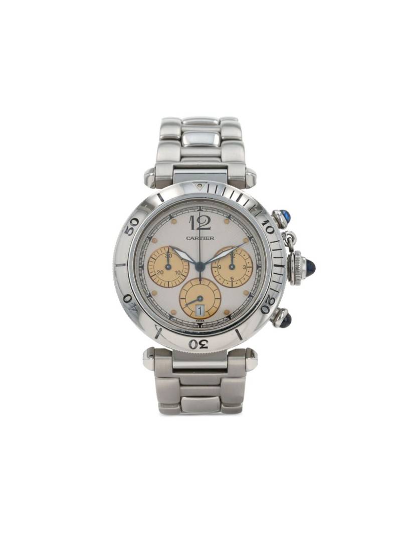 Cartier 1990 pre-owned Pasha Chrono 38mm - Neutrals von Cartier