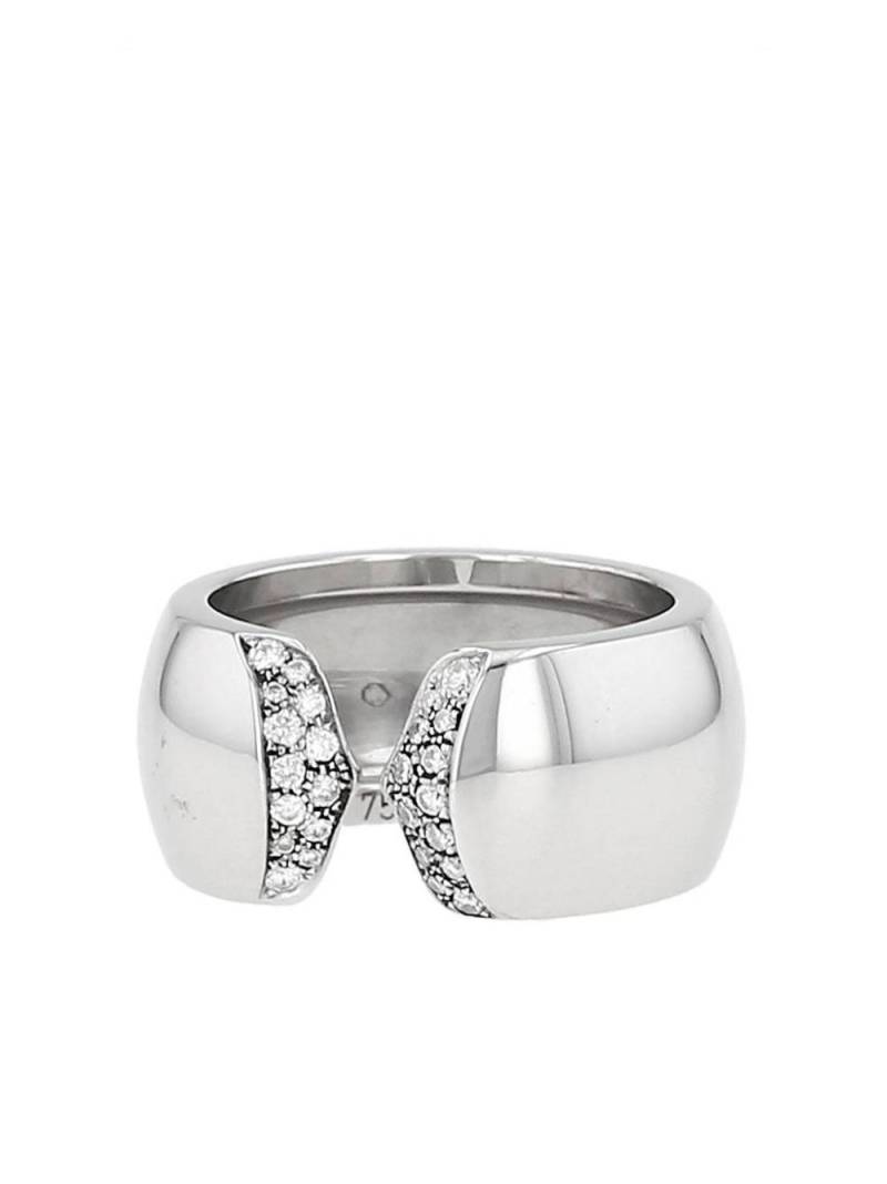 Cartier 2000s pre-owned 18kt white gold C de Cartier diamond ring - Silver von Cartier