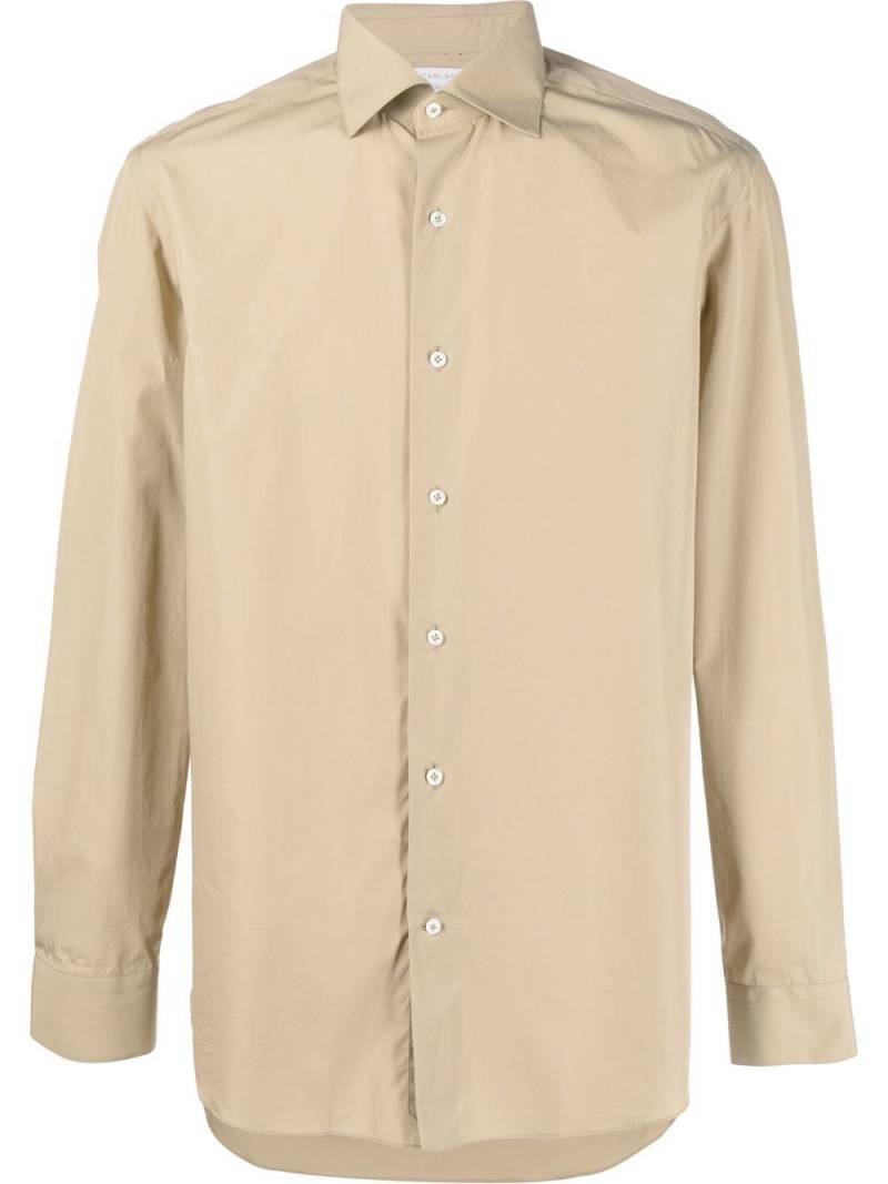 Caruso classic cotton shirt - Neutrals von Caruso