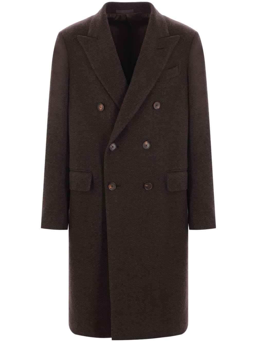 Caruso double-breasted coat - Brown von Caruso