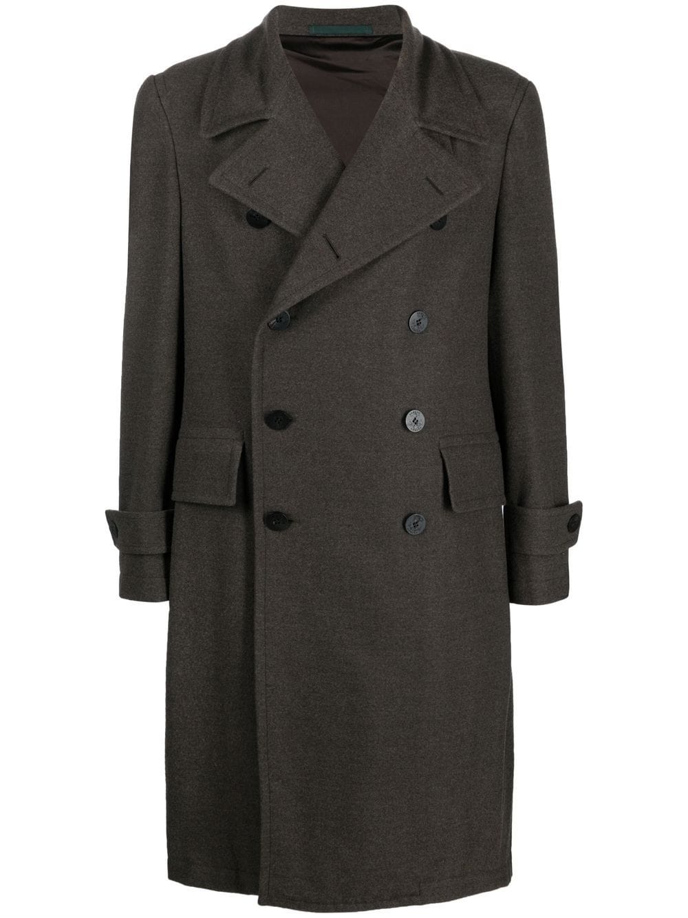 Caruso double-breasted wool overcoat - Grey von Caruso