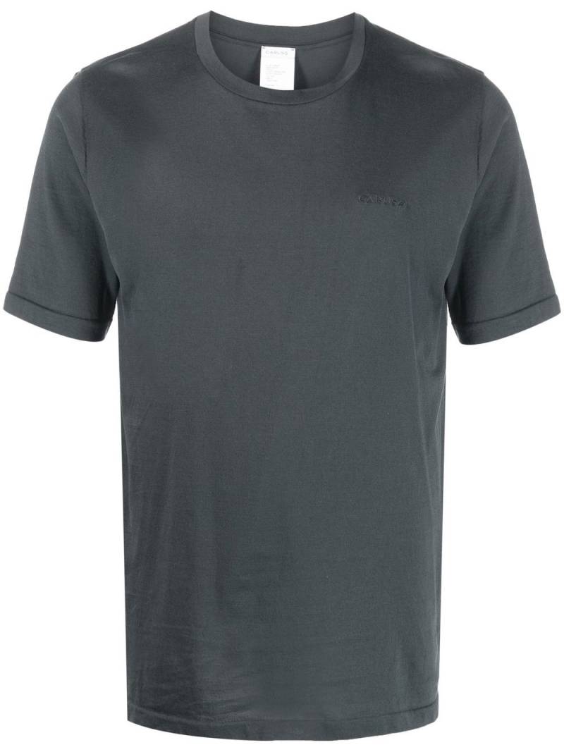 Caruso embroidered logo T-shirt - Grey von Caruso