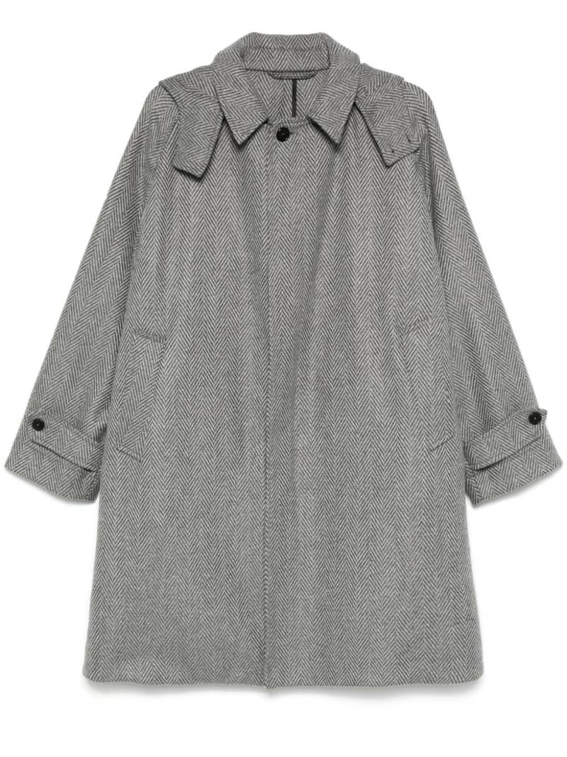 Caruso herringbone-pattern coat - Grey von Caruso