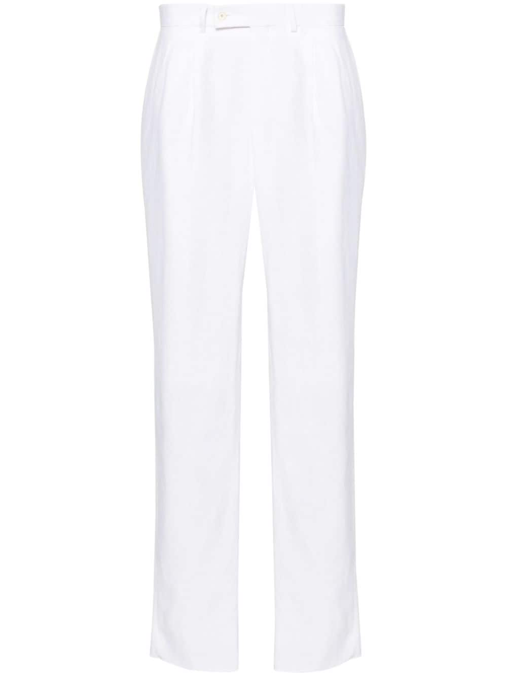 Caruso linen tailored trousers - White von Caruso