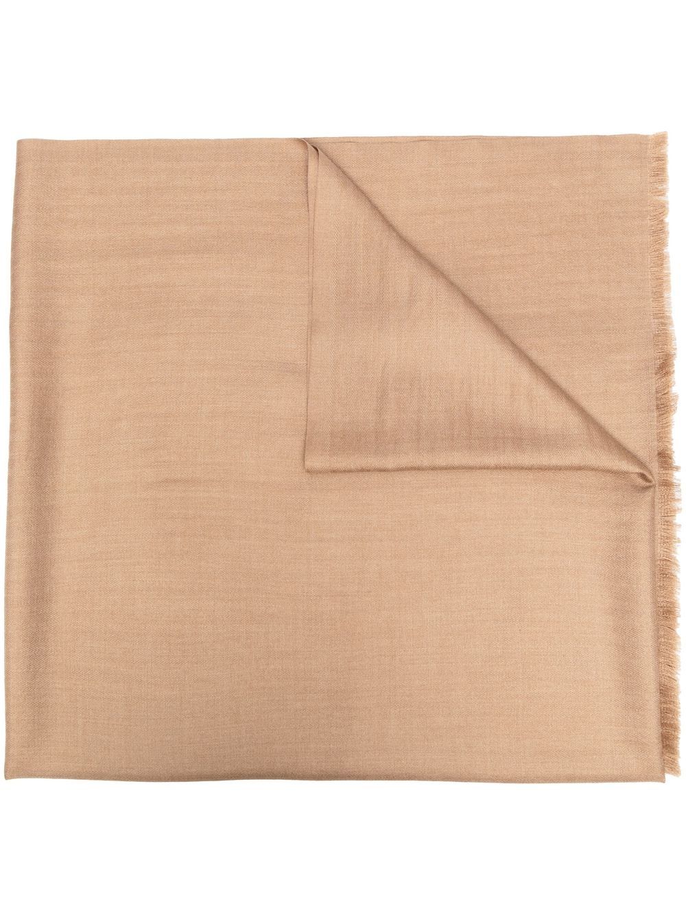 Caruso long fine-knit scarf - Neutrals von Caruso