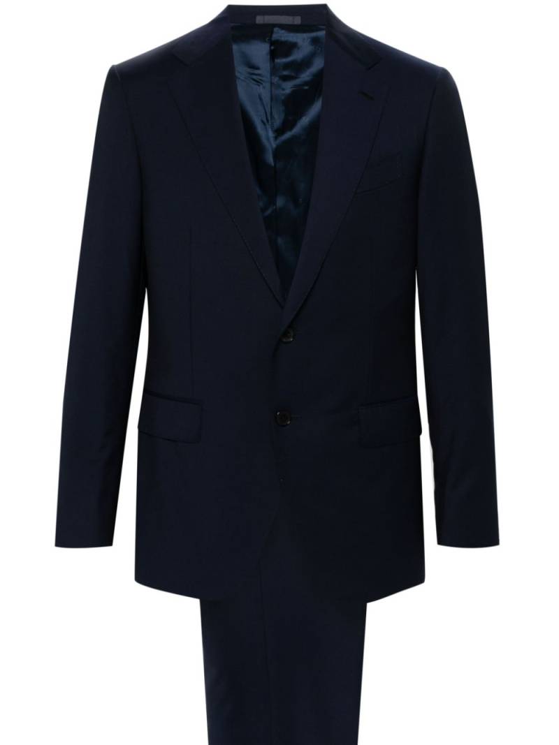 Caruso single-breasted wool suit - Blue von Caruso