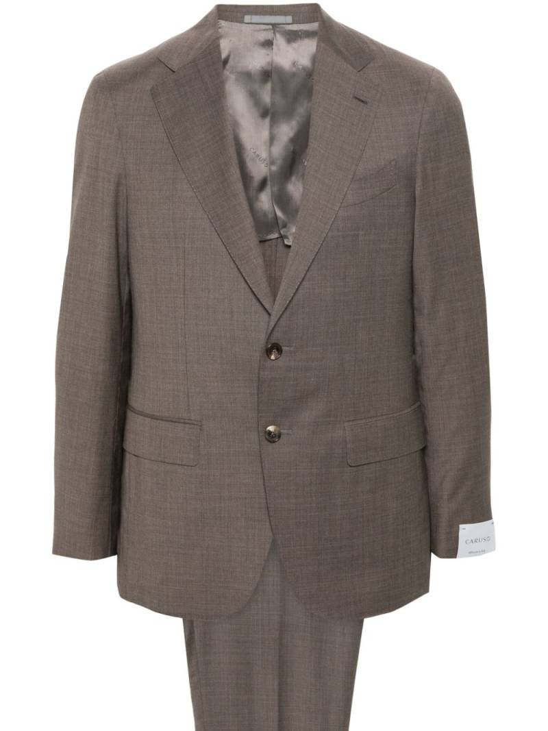 Caruso single-breasted wool suit - Brown von Caruso