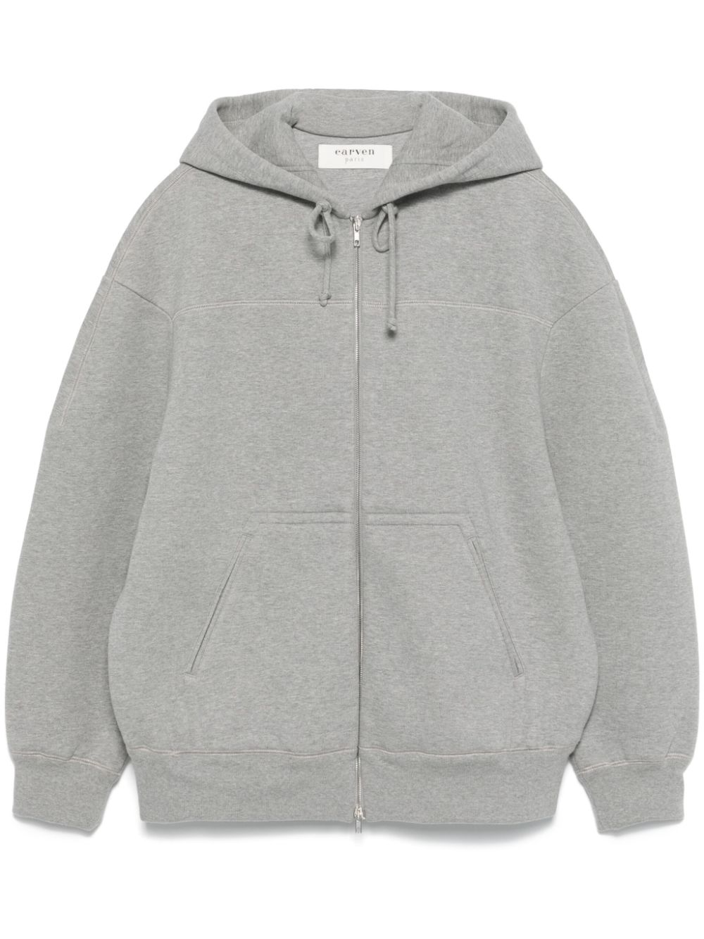 Carven logo-embroidered hoodie - Grey von Carven