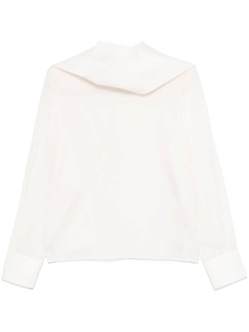 Carven scarf-detail blouse - Neutrals von Carven