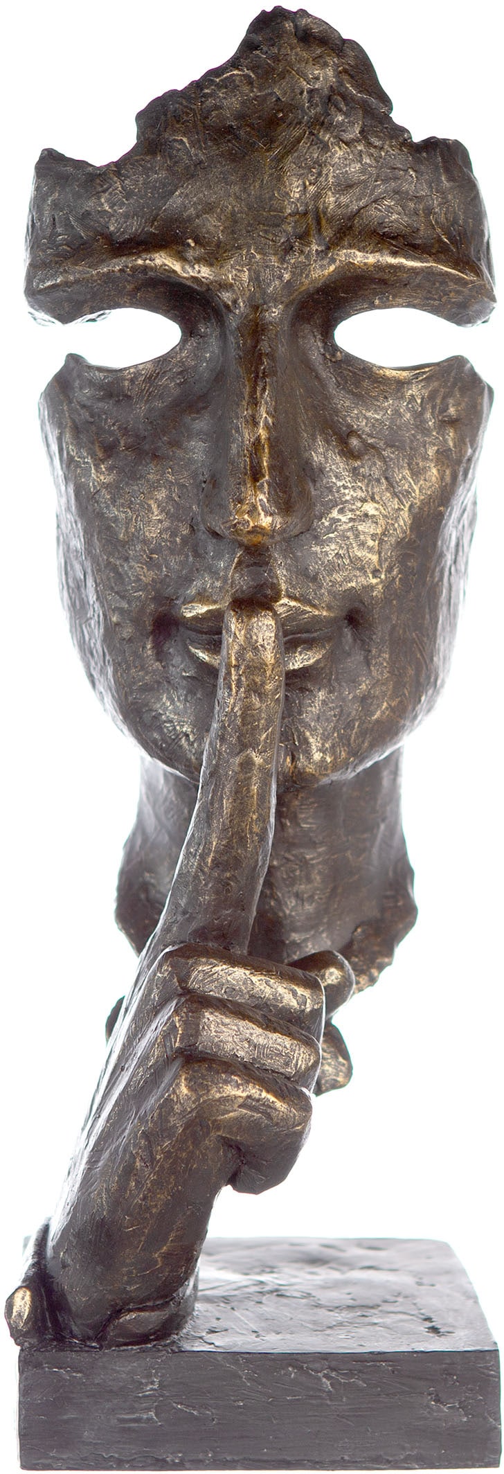 Casablanca by Gilde Dekofigur »Skulptur Silence, bronzefarben/grau«, bronzefarben/grau, Polyresin von Casablanca by Gilde