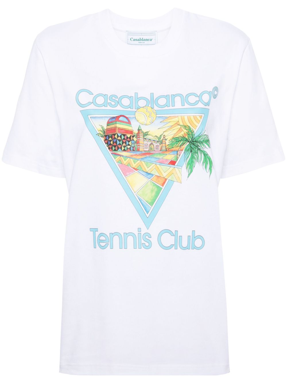 Casablanca Afro Cubism Tennis Club cotton T-shirt - White von Casablanca