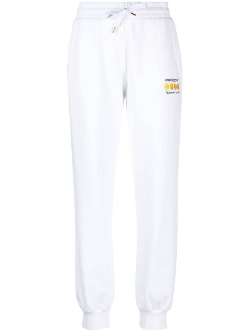 Casablanca Casa Sport Tennis Balls cotton track pants - White von Casablanca